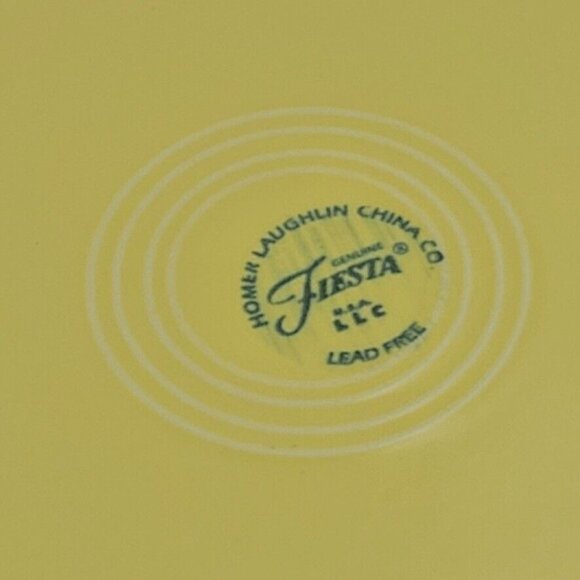 Vintage Homer Laughlin China Yellow Platter Plate Dish Fiesta Ware Lead Free - Picture 5 of 5